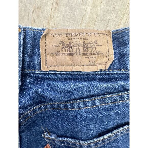 VTG 1970s SUPER HIGH-WAIST Levi's Orange Tab DARK INDIGO WASH Jeans Sz-24 Waist - Picture 5 of 7